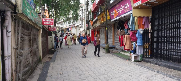 Mall Road in Darjeeling town centre